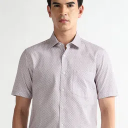 Arrow Men Geometric Printed Spread Collar Cotton Casual Shirt-picture-19