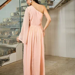 Shally Bhasin by Athena Women Embellished Slit Sleeves Georgette Fit & Flare Maxi Dress image 3