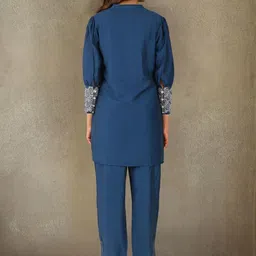 Dora Dori Embroidered Tunic With Chanderi Trouser Co-Ords image 4