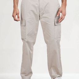 Celio Men Regular Fit Mid-Rise Cotton Cargos Trouser-image-64