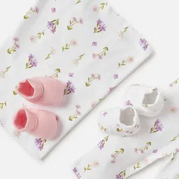 Juniors by Babyshop Infant Girls Pack Of 12 Printed Pure Cotton Baby Apparel Gift Set image 2