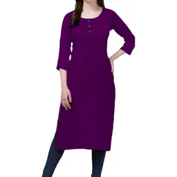 Coft Set Of 2 Round Neck Straight Kurta image 3