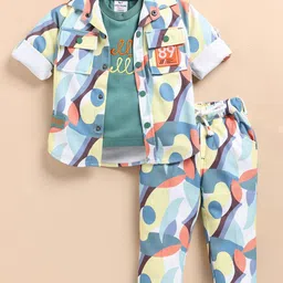LITTLE COLLARS Boys Printed T-shirt with Trousers-picture-20