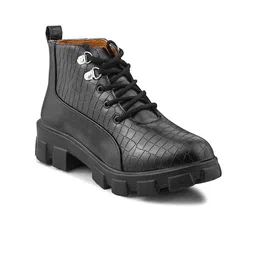 Padchin Women Textured Casual Chunky Boots-image-16
