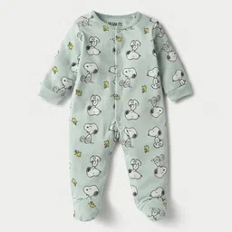 Juniors by Babyshop Boys Printed Long Sleeves Sleepsuit with Button Closure-picture-13