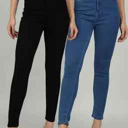 OMG CREATION Women Skinny Fit Mid-Rise Stretchable Jeans-picture-36