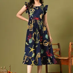 Sangria Women Cotton Sleeveless Midi Dress-image-27