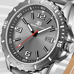 KENNETH SCOTT Men Dial & Leather Bracelet Style Straps Analogue Watch K24022-XLXX image 2