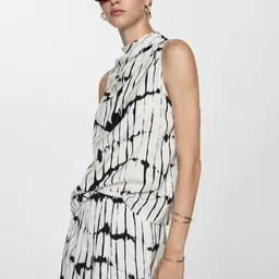MANGO Print Monochrome Top image 1
