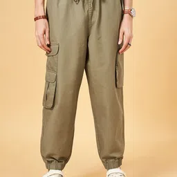 Urban Ranger by pantaloons Men Loose Fit Mid-Rise Joggers Trousers-image-17