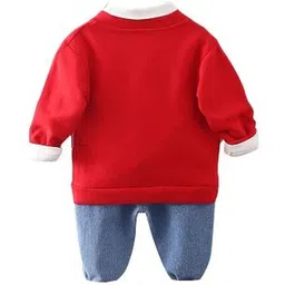 YK Kids Polo Collar Long Sleeves Fleece T-Shirt With Jacket & Jogger image 4