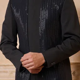 Tasva Panels Embroidered Jodhpuri Bandhgala Blazer image 2