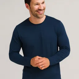 inner element Men Solid Round Neck Cotton Slim Fit T-shirt-picture-20
