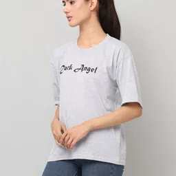 YOZZ BY Women Typography Printed 1 T-shirt image 2