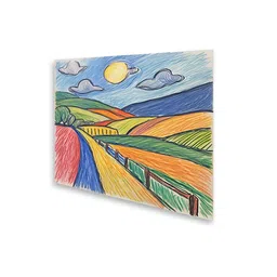 nestroots Blue & Yellow 4 Pieces Canvas Paintings Wall Arts image 2