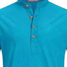 Edin Men Solid Roll-Up Sleeve Kurta image 2