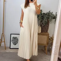 here&now pleated long dress-picture-28