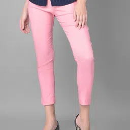Comfort Lady Women Solid Mid-Rise Casual Regular Trouser-image-48