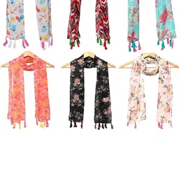 StoleVilla Women Pack Of 6 Printed Stole-picture-15