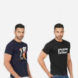 GLOBAL NOMAD Men 2 Printed Bio Finish Applique T-shirt image 5