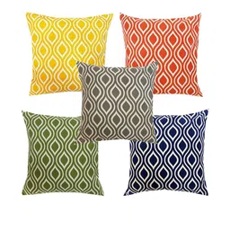 Pinkparot cotton12x12 inch cushion cover set of 5 pcs-image-44