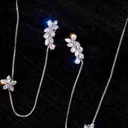 Vembley Silver-Plated Artificial stone Studded Ear Cuff image 2