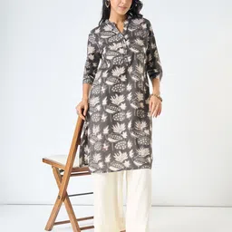 RANGMANCH BY PANTALOONS Women Printed Thread Work Kurta image 3