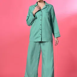 PRETTY LOVING THING Women Lapel Collar Night suit-image-76