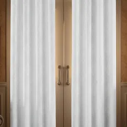 Aura Regal Bloom White 2 Pieces Black Out Long Door Curtain-image-3