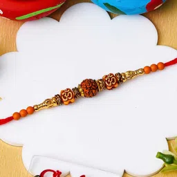 eCraftIndia Om Rudraksha Rakhi For Brother-picture-29