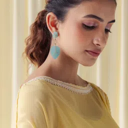 Label Naariti Embellished Boat Neck Short Sleeves Top With Palazzo image 5