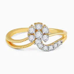GIVA 18Kt Gold Daisy Delight Ring With 0.25 Carat Lab Grown Diamond -2.13g image 3