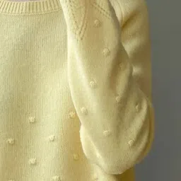 StyleCast x Revolte Women Self Design Round Neck Long Sleeve Pullover Sweater image 3