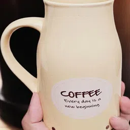 eleven to eleven decor Cream Handcrafted Coffee Flask Can Tall Mugs image 4