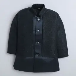 FOURFOLDS Boys Brocade Sherwani With Trouser Set image 3