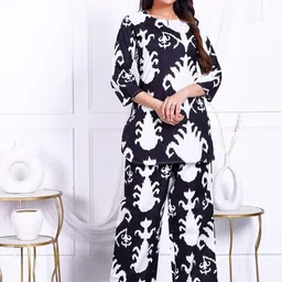 KALINI Women Ethnic Motifs Printed Regular Kurti with Palazzos image 4