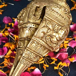 Zunaldo Brass Ganesh Engraved Shankh Pooja Essentials image 4