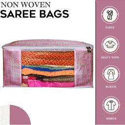 AMAK INC Pink Fabric Multi-Utility Wardrobe Organisers image 3