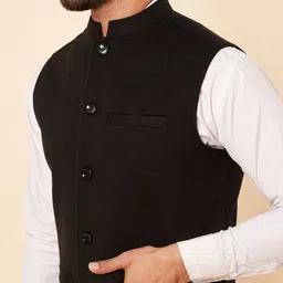 Zamour Woven Bandhgala Nehru Jacket image 3