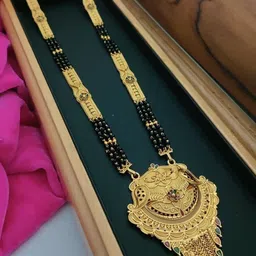 OM KRISHIV COLLECTION Gold-Plated Mangalsutra-image-64