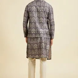 Manyavar Woven Design Mandarin Collar Nehru Jacket image 4