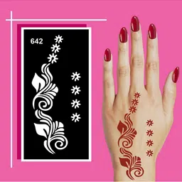 VOORKOMS Floral Mehndi Stencil Sticker-picture-16