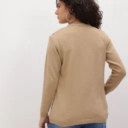 The Roadster Life Co. Self Design Textured Cardigan Sweater image 5