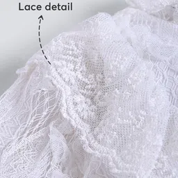 Hopscotch Infant Girls Self Design Lace Embellished Bodysuit image 5