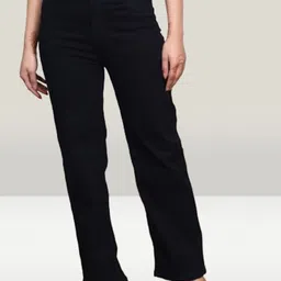 RIVI Women Jean Wide Leg High-Rise Stretchable Jeans-image-16