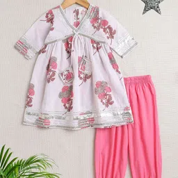 The Magic Wand Girls Embroidered Regular Gotta Patti Pure Cotton Kurta with Salwar-picture-46