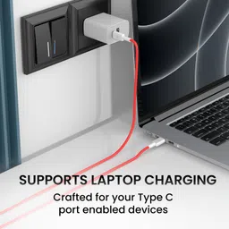 Portronics Type C 5 A 1 m Konnect Link C Square 100W Type C to Type C Fast Charging PD Cable image 3
