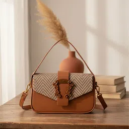 Flingo Checked Sling Bag Crossbody With Detachable Sling Strap-picture-11