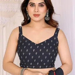 SUPERLAXMI Floral Zari Pure Chiffon Saree image 4