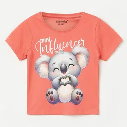 Juniors by Lifestyle Girls Printed Raw Edge T-shirt-picture-56